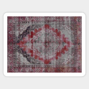 Old red and gray carpet Sticker